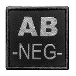 Patch groupe sanguin AB- brodé