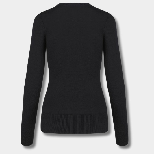Pull col V femme en coton – Élégance & confort
