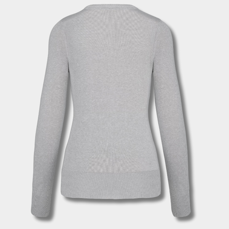 Pull col V femme en coton – Élégance & confort