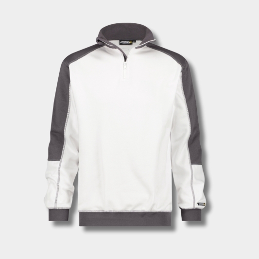 Sweat zippé court avec coutures renforcées
