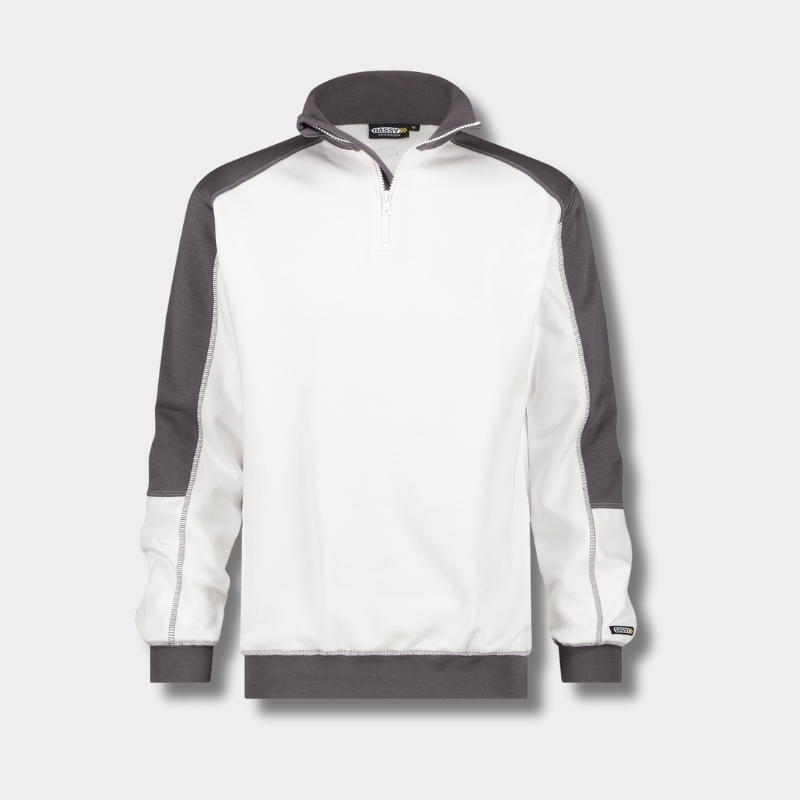 Sweat zippé court avec coutures renforcées
