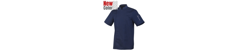 Veste de cuisine professionnelle NERO Robur manches courtes, confort et résistance