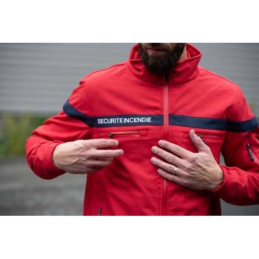 Softshell Homme SSIAP Sécurité Incendie veste technique professionnelle