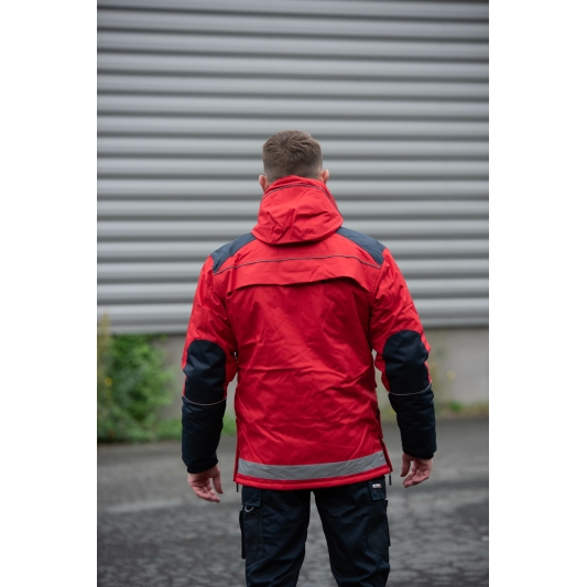 Parka Sécurité Privée Rouge Haute Visibilité ARC Distribution