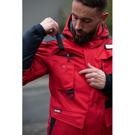 Parka Sécurité Privée Rouge Haute Visibilité ARC Distribution