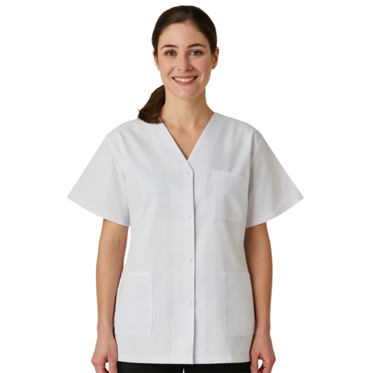 Blouse professionnelle blanche manches courtes ARC Distribution